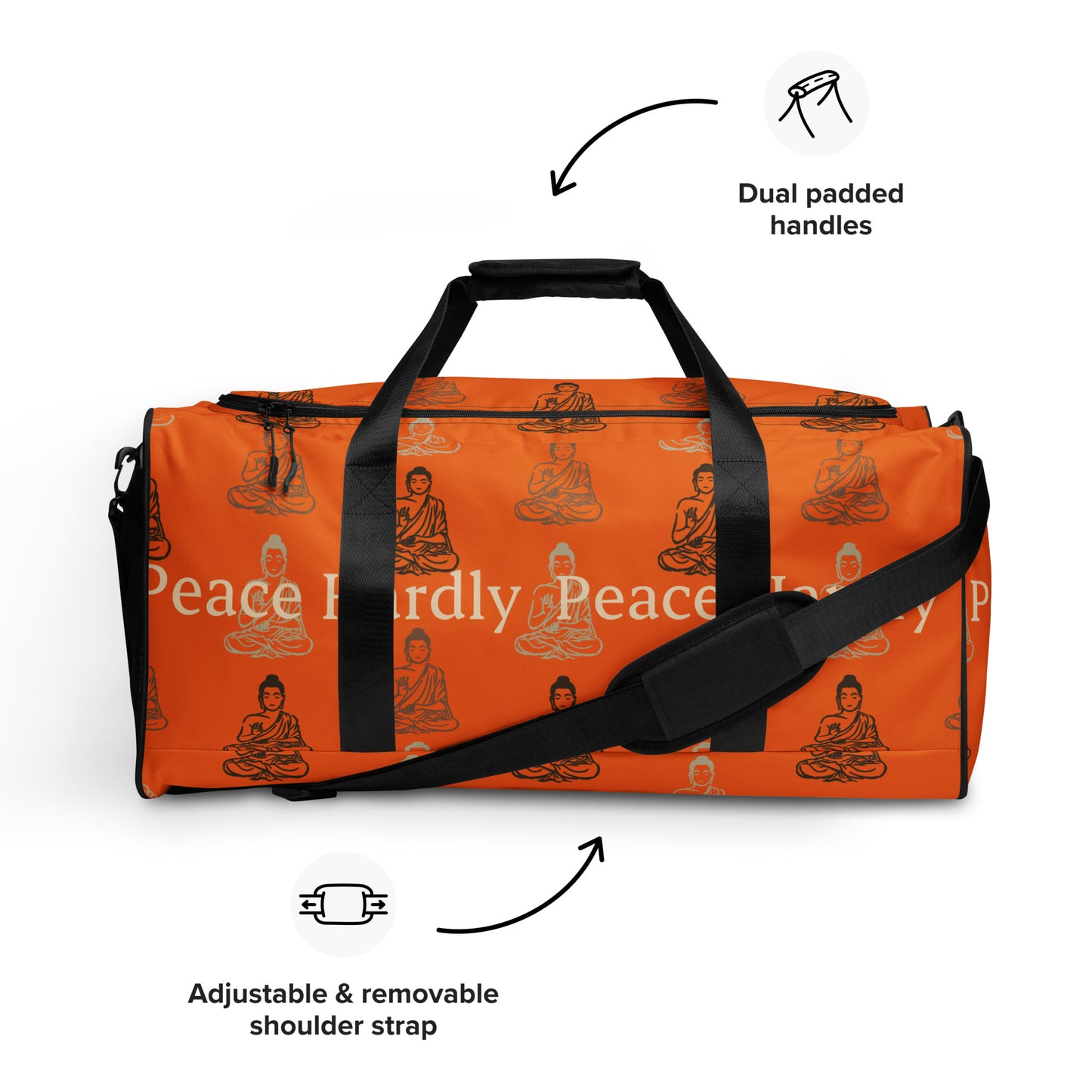 Orange Peace Hardly Duffle bag